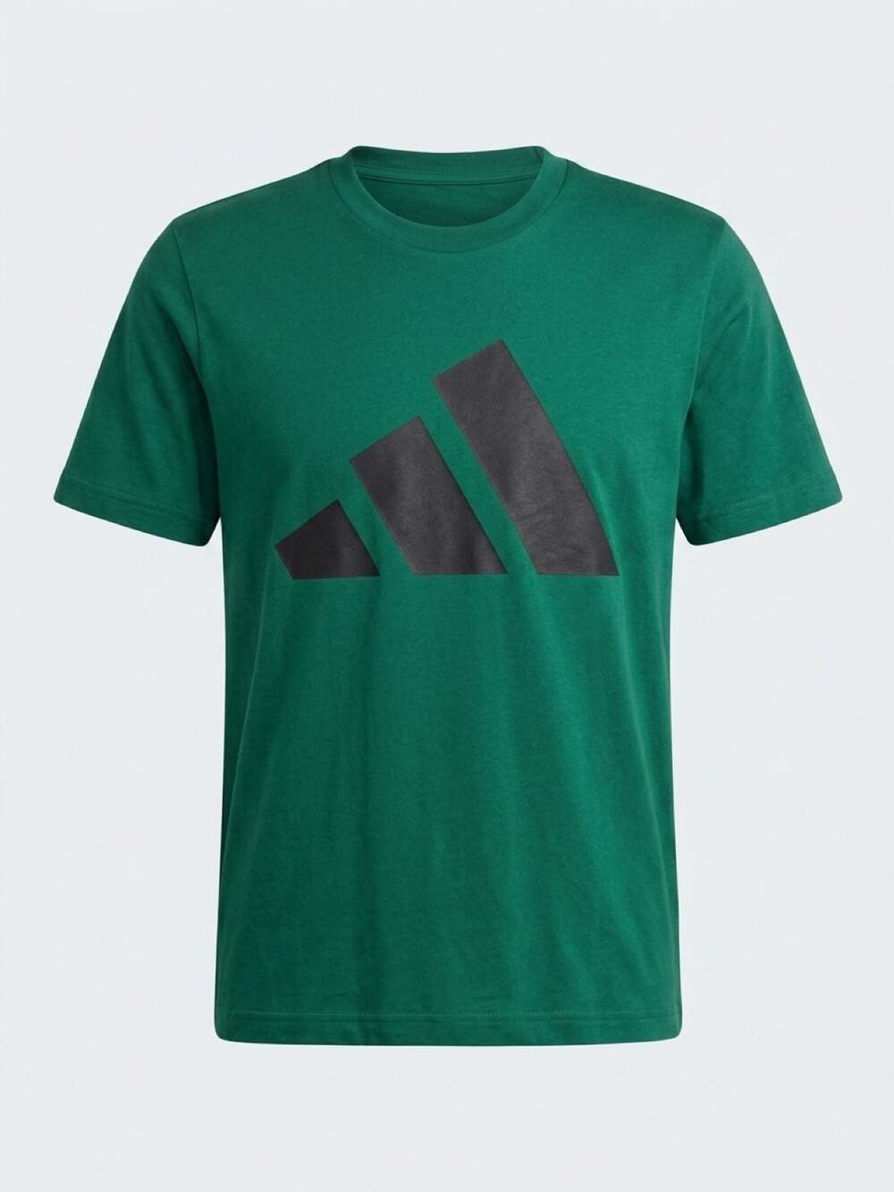 Adidas Men's Essentials Big Logo Single Jersey T-Shirt Collegiate Green Black